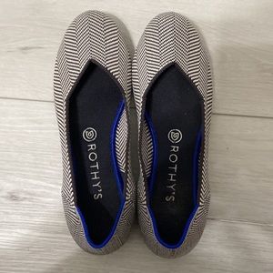 Rothy’s Flannel Herringbone Ballet Flats Women's Recycled Material  -  Size W9